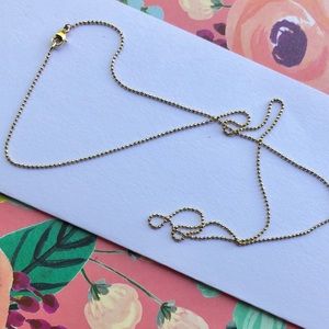 14k Solid Yellow Gold 18in. Beaded Chain